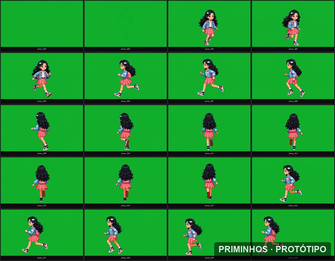 Contact sheet do vídeo de movimento